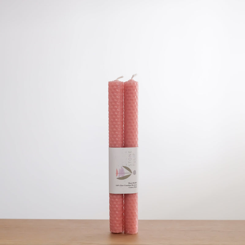 Beeswax Hand-rolled Candle 9"